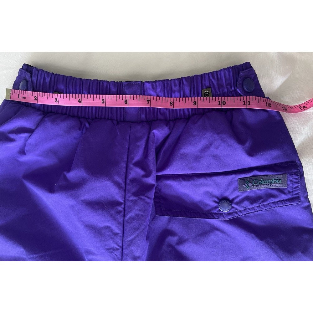 Women's Vintage Columbia 100% Nylon Ski Snow Outdoor Pants Size small Purple - Picture 10 of 15